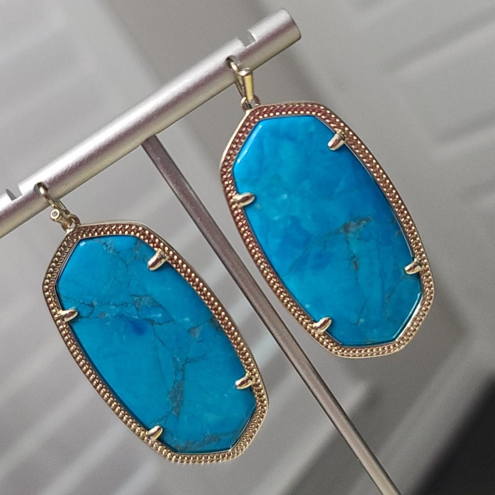 Kendra Scott Danielle Earrings in Turquoise NWOT - Picture 12 of 12